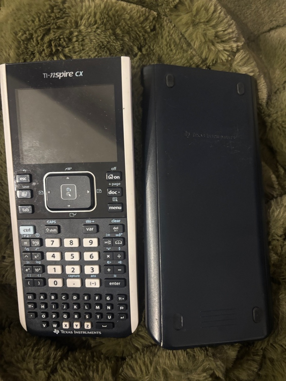 Texas Instruments TI-nspire CX Graphing Calculator. W/ cover & charge cords.